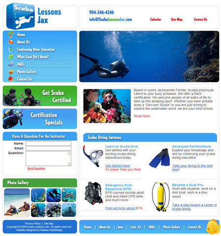 Scuba Website Design
